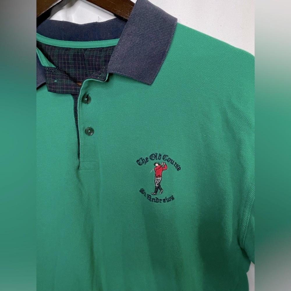 Vintage St Andrews The Old Course Polo Men's Embroidered logo Grampacore Cottage